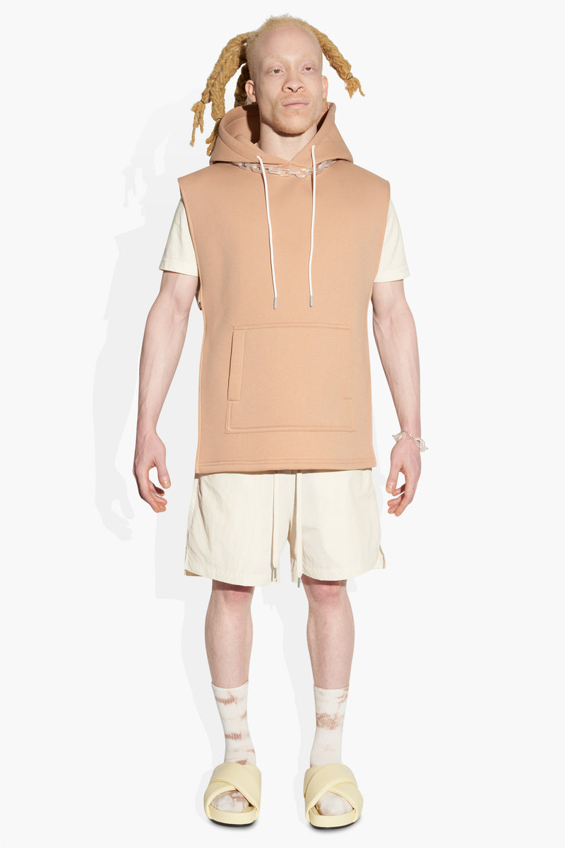 Reserve Vest Tan Mens SLEEVELESS HOODIE THE CELECT   
