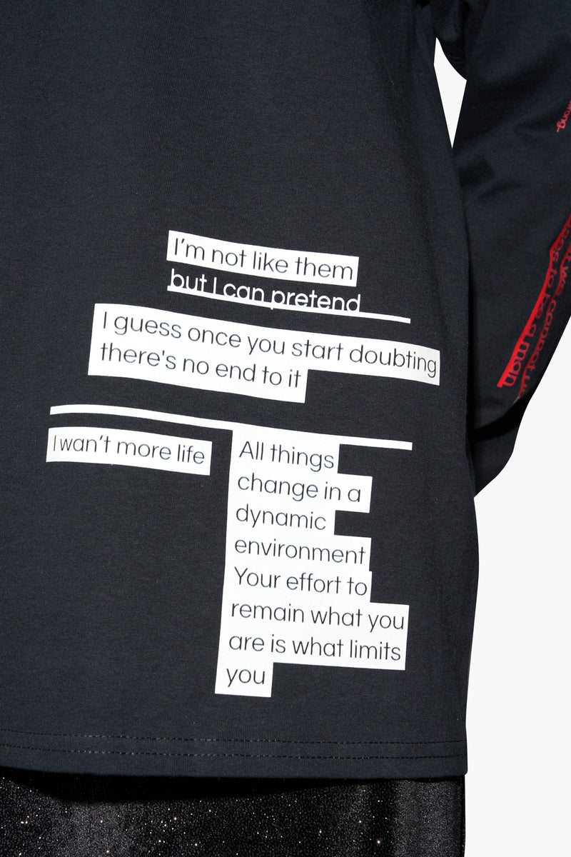 SAYINGS LS BLACK KNITS | LONG SLEEVE THE CELECT MENS   