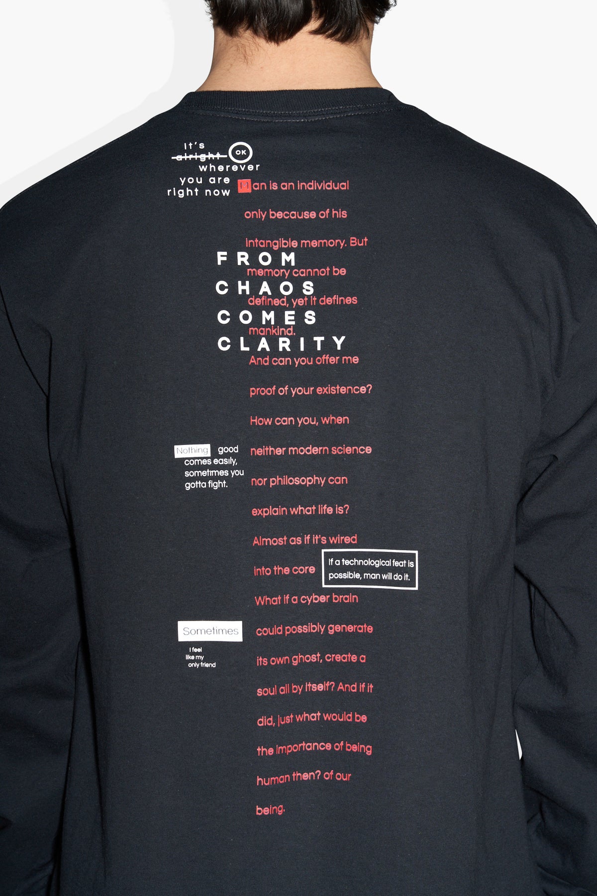 SAYINGS LS BLACK KNITS | LONG SLEEVE THE CELECT MENS   