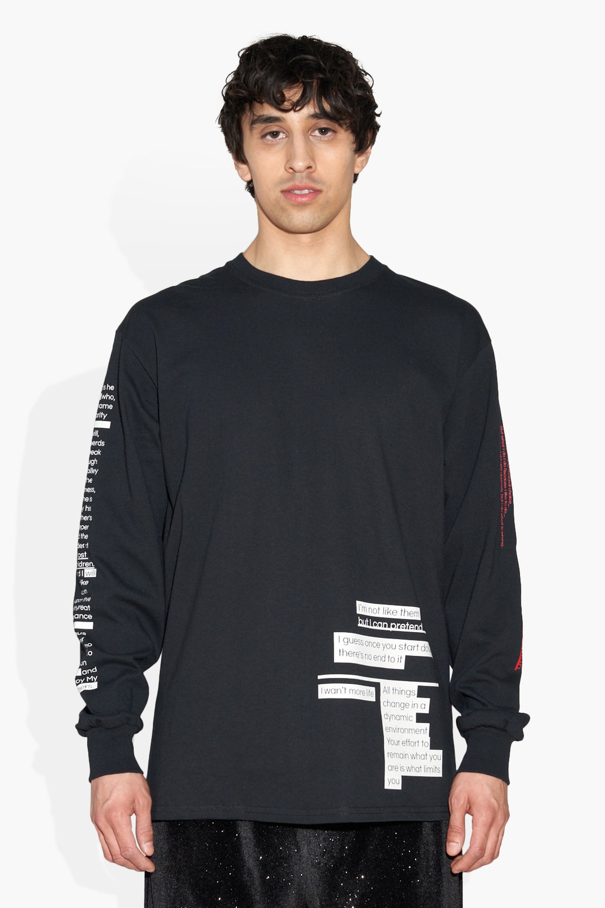 SAYINGS LS BLACK KNITS | LONG SLEEVE THE CELECT MENS   