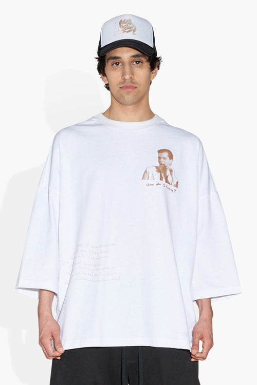 Scream Huge tee White KNITS | GRAPHIC THE CELECT   