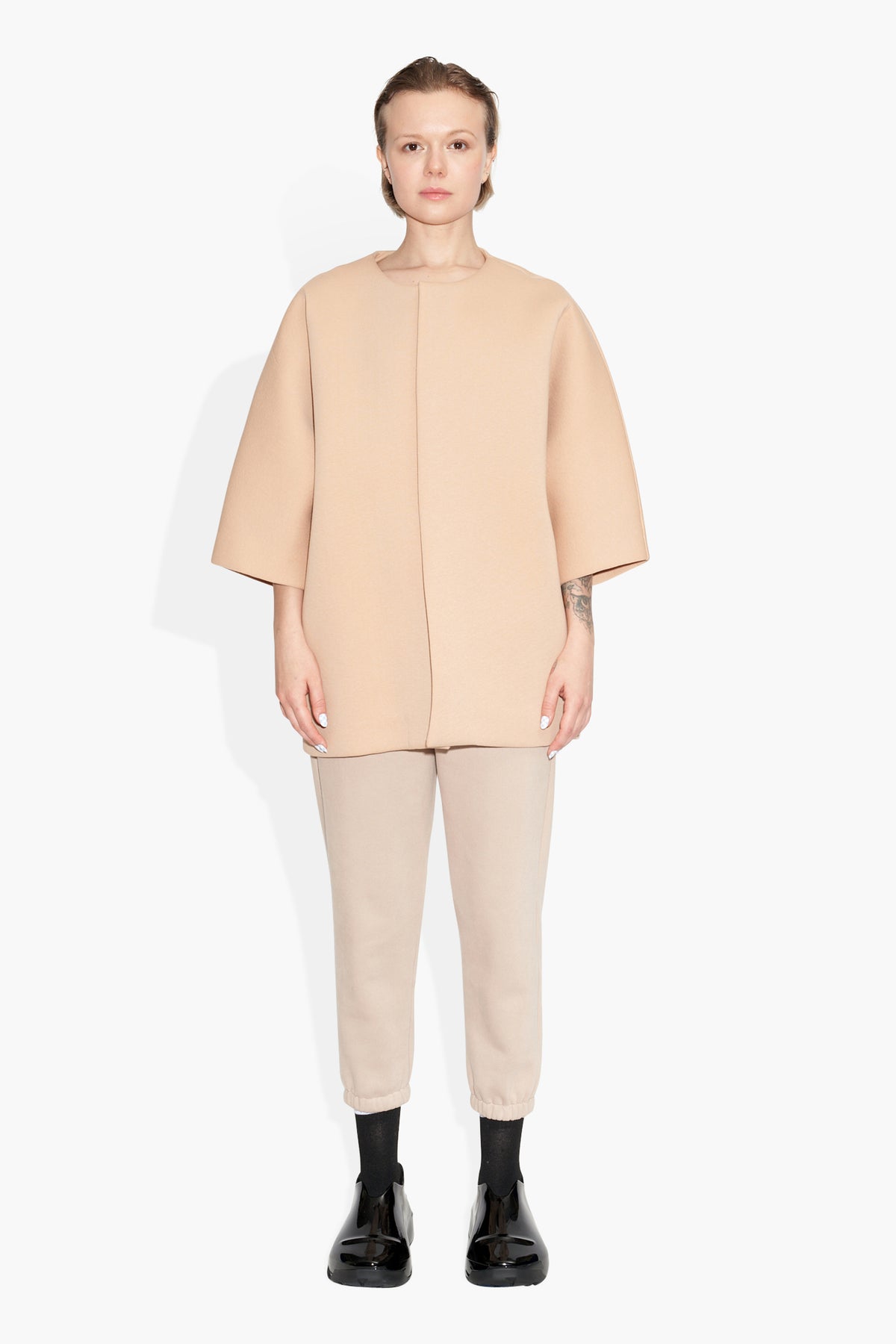 Scuba Jacket Tan OUTERWEAR | JACKET THE CELECT WOMAN