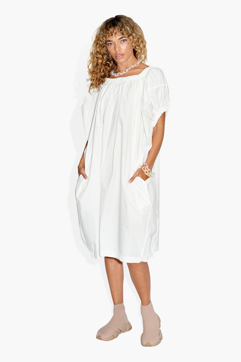 Shelter Dress Poplin White DRESSES THE CELECT WOMAN   