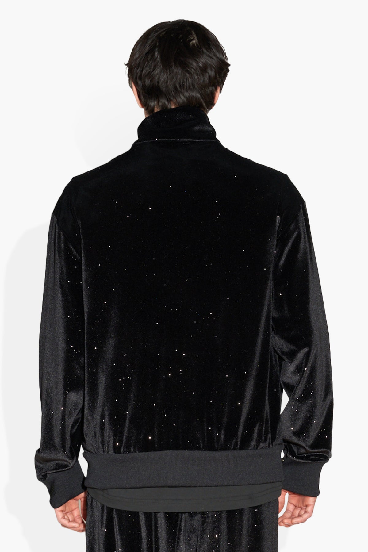 Sparkle Track Jacket Black OUTERWEAR | JACKET THE CELECT MENS   