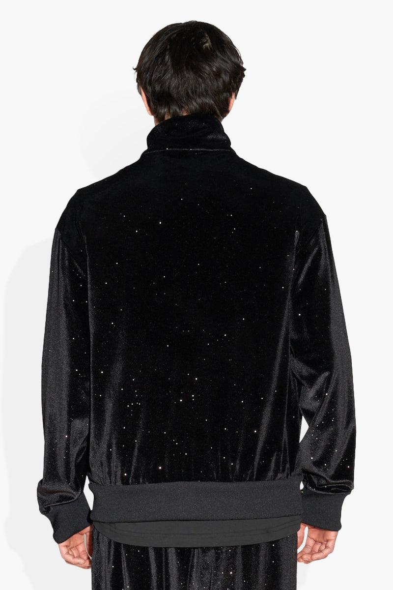 Sparkle Track Jacket Black OUTERWEAR | JACKET THE CELECT MENS   