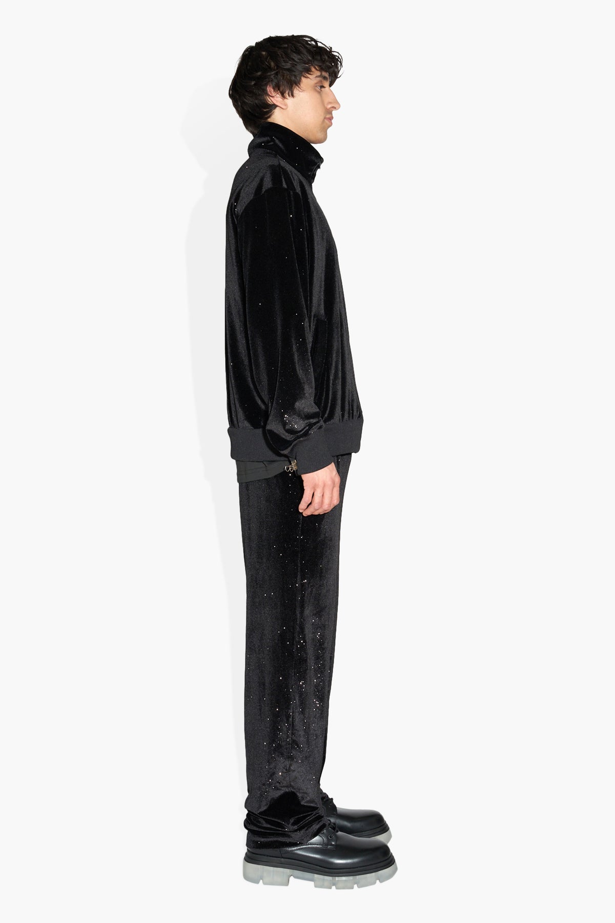 Sparkle Track Jacket Black OUTERWEAR | JACKET THE CELECT MENS   