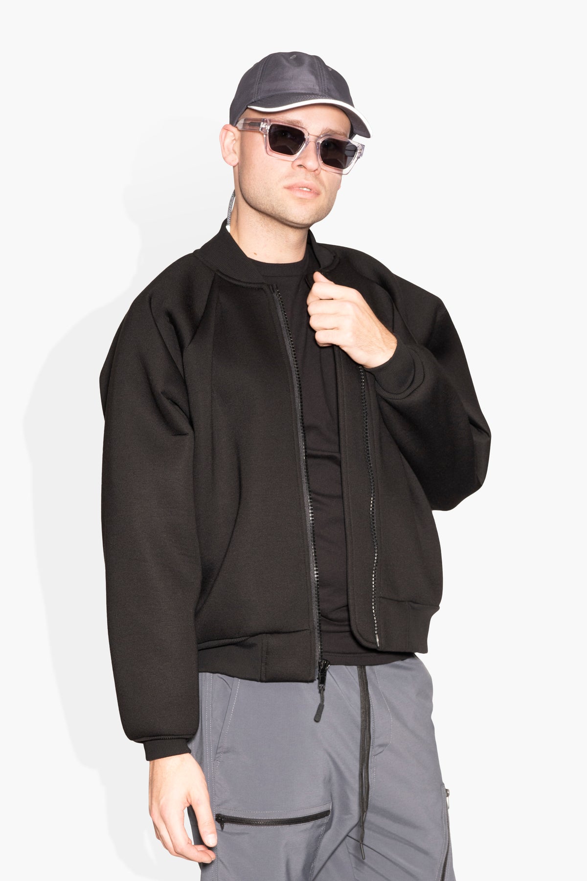 Synthetic Jacket Black OUTERWEAR | JACKET THE CELECT MENS   