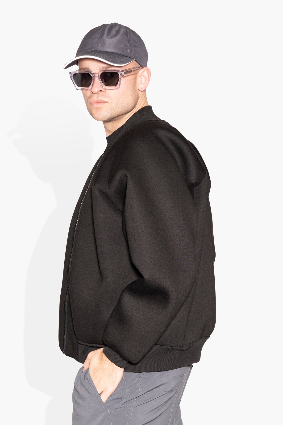 Synthetic Jacket Black OUTERWEAR | JACKET THE CELECT MENS   