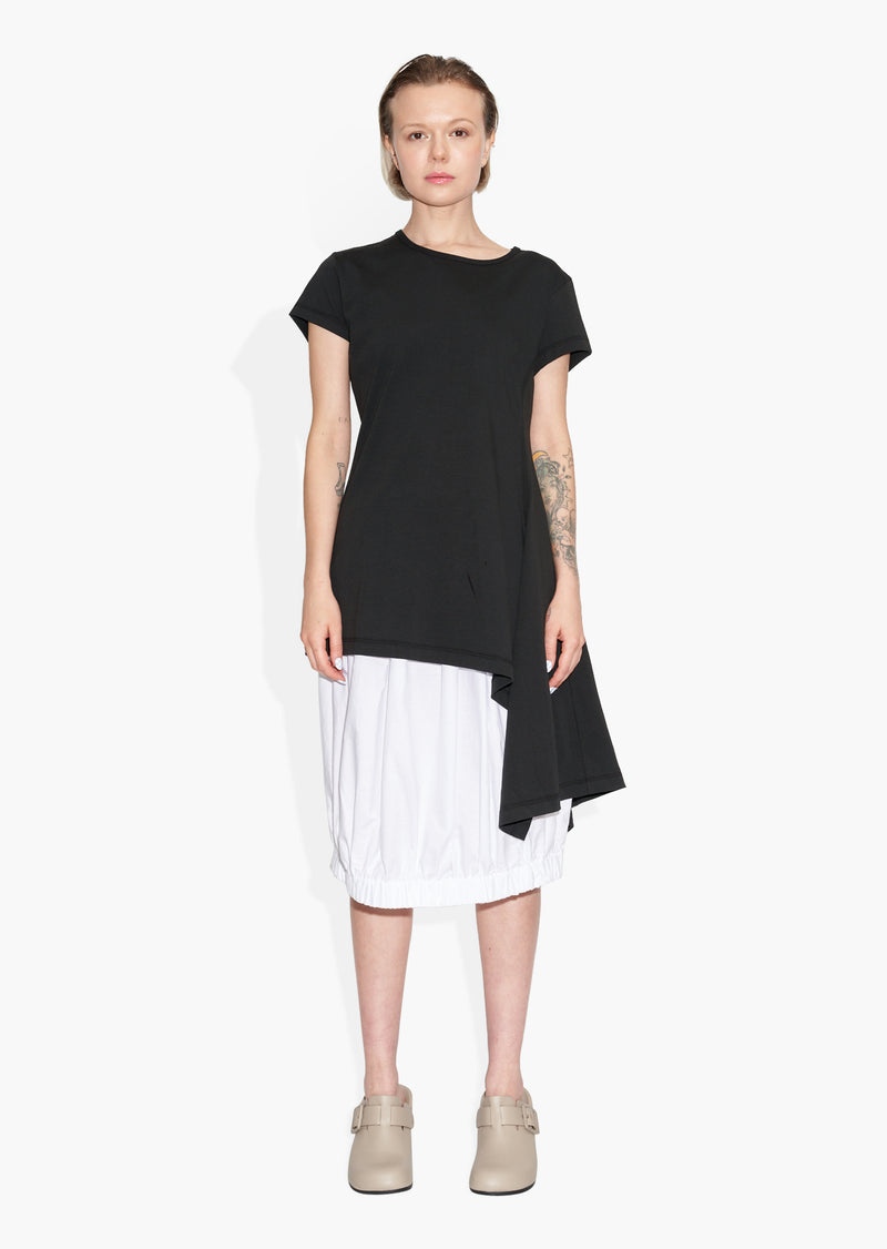 Side Step Tee Black KNITS | SHORT SLEEVE THE CELECT WOMAN   
